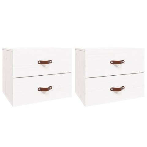 SZAFKI NOCNE WISZĄCE 2 SZT. 50X36X40CM BIAŁY