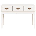 STOLIK KONSOLOWY BIAŁY 114X40X75CM DREWNO SOSNOWE