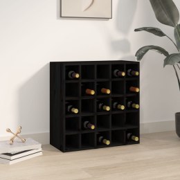 SZAFKA NA WINO CZARNY 56X25X56CM DREWNO SOSNOWE