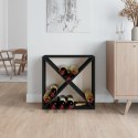 SZAFKA NA WINO CZARNY 62X25X62CM DREWNO SOSNOWE