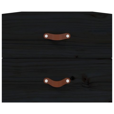 SZAFKI NOCNE WISZĄCE 2SZT CZARNE 50X36X40CM