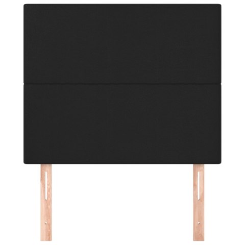 ZAGŁÓWKI DO ŁÓŻKA 2 SZT CZARNY 100X5X78/88CM SKÓRA