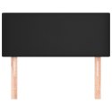 ZAGŁÓWEK DO ŁÓŻKA CZARNY 90X5X78/88CM SKÓRA