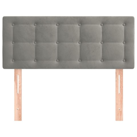 ZAGŁÓWEK DO ŁÓŻKA JASNOSZARY 80X5X78/88CM AKSAMIT