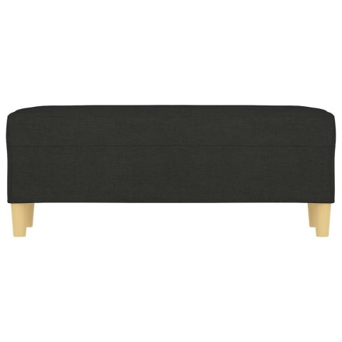 ŁAWKA CZARNA 100X35X41CM TAPICEROWANA TKANINĄ