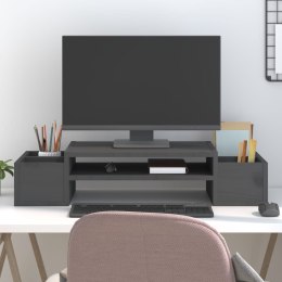 PODSTAWA PODSTAWKA PÓŁKA POD MONITOR PRZYBORNIK SZARA