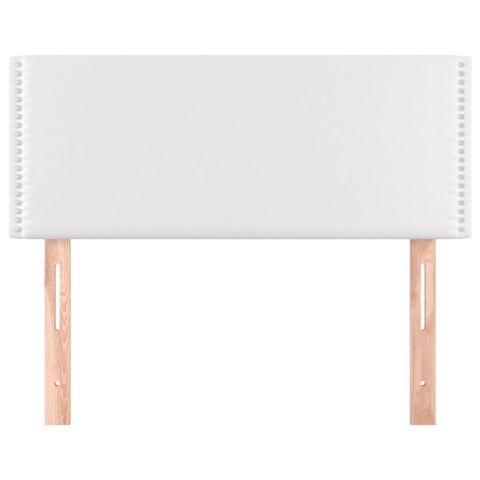 ZAGŁÓWEK DO ŁÓŻKA BIAŁY 100X5X78/88CM SKÓRA