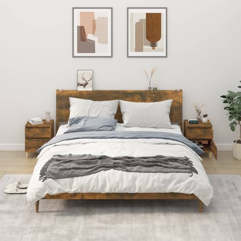 SZAFKI NOCNE 2 SZT. PRZYDYMIONY DĄB 40X35X50CM