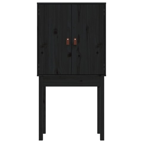 KREDENS CZARNY 60X40X120CM DREWNO SOSNOWE