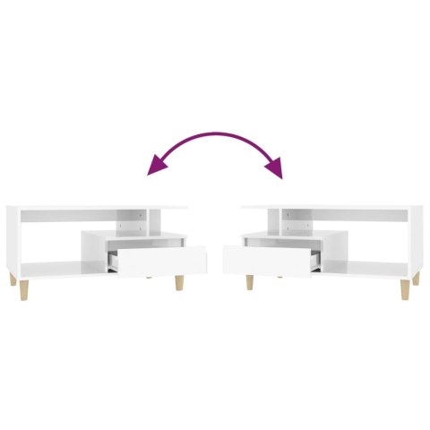 STOLIK KAWOWY BIAŁY POŁYSK 90X49X45CM
