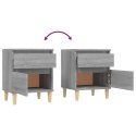 SZAFKI NOCNE 2 SZT. SZARY DĄB SONOMA 40X35X50CM
