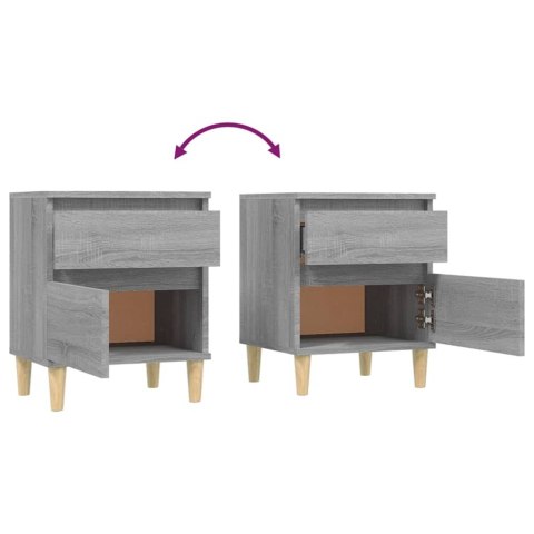 SZAFKI NOCNE 2 SZT. SZARY DĄB SONOMA 40X35X50CM