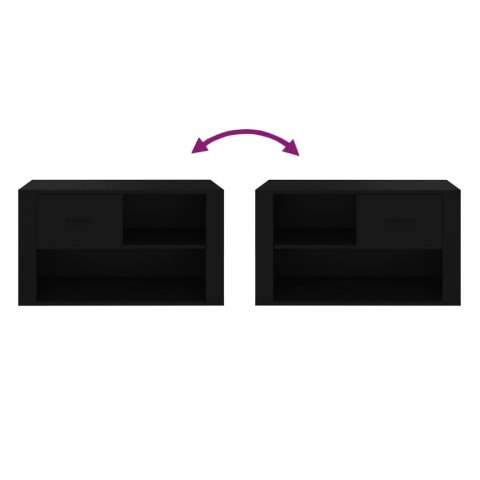 SZAFKA NA BUTY CZARNA 80X35X45CM