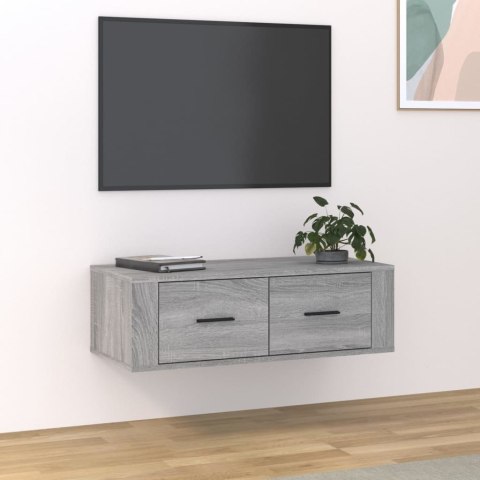 WISZĄCA SZAFKA POD TV SZARY DĄB SONOMA 80X36X25CM