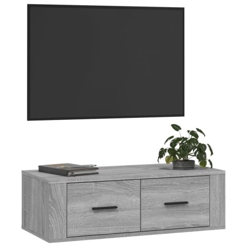 WISZĄCA SZAFKA POD TV SZARY DĄB SONOMA 80X36X25CM