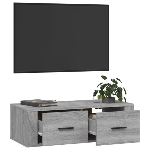 WISZĄCA SZAFKA POD TV SZARY DĄB SONOMA 80X36X25CM