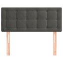 ZAGŁÓWEK DO ŁÓŻKA CIEMNOSZARY 80X5X78/88CM AKSAMIT