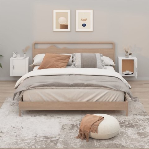 SZAFKI NOCNE WISZĄCE 2 SZT. 50X30X47CM BIAŁY