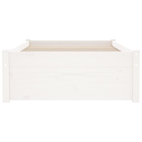 RAMA ŁÓŻKA BIAŁA DREWNO 75X190CM POJEDYNCZA