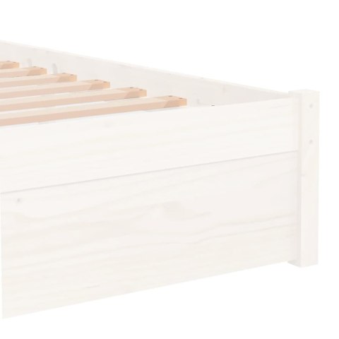 RAMA ŁÓŻKA BIAŁA DREWNO 75X190CM POJEDYNCZA