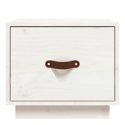 SZAFKI NOCNE 2 SZT. BIAŁE 40X34X35CM DREWNO SOSNOWE