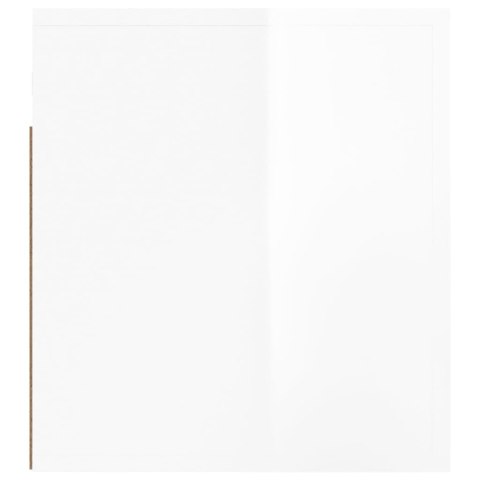 WISZĄCE SZAFKI NOCNE 2 SZT. BIAŁE POŁYSK 50X36X40CM