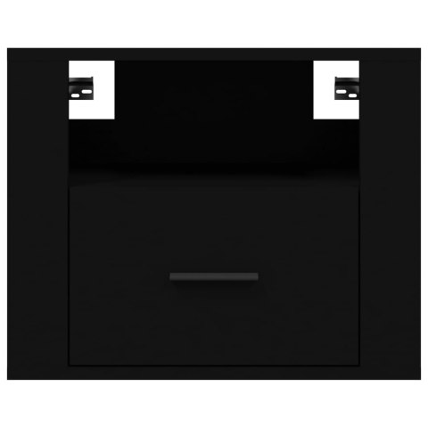 WISZĄCA SZAFKA NOCNA CZARNA 50X36X40CM