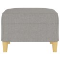 PODNÓŻEK JASNOSZARY 70X55X41CM TAPICEROWANY TKANINĄ