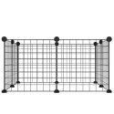 KLATKA DLA ZWIERZĄT 8 PANELI CZARNA 35X35CM STALOWA