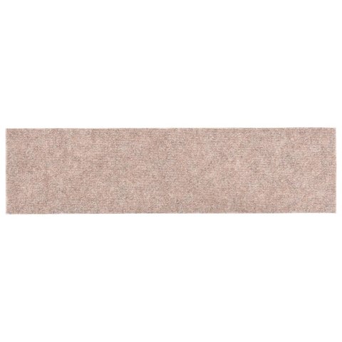 SAMOPRZYLEPNE NAKŁADKI NA SCHODY 15SZT 76X20CM JASNY BRĄZ