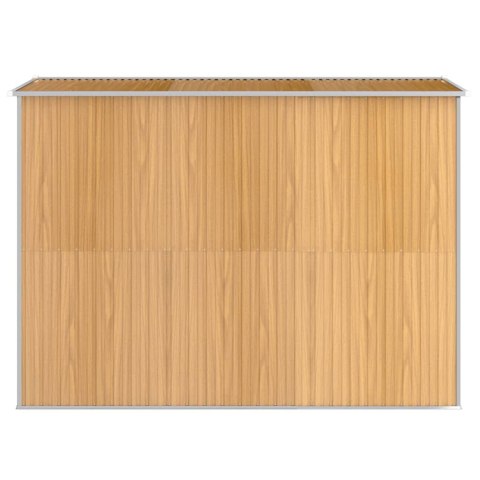 SZOPA OGRODOWA JASNOBRĄZOWA 192X274X223CM STAL GALWANIZOWANA