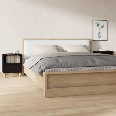 SZAFKI NOCNE 2 SZT. CZARNE 40X35X50CM