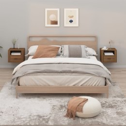 WISZĄCE SZAFKI NOCNE 2 SZT. BRĄZOWY DĄB 50X36X40CM