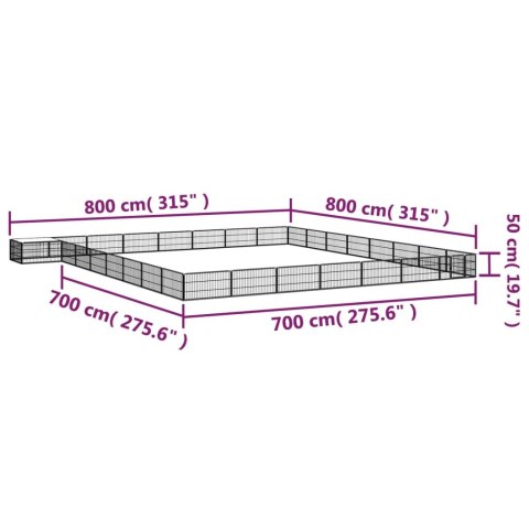 KOJEC DLA PSA 32 PANELE CZARNY 100X50CM STAL
