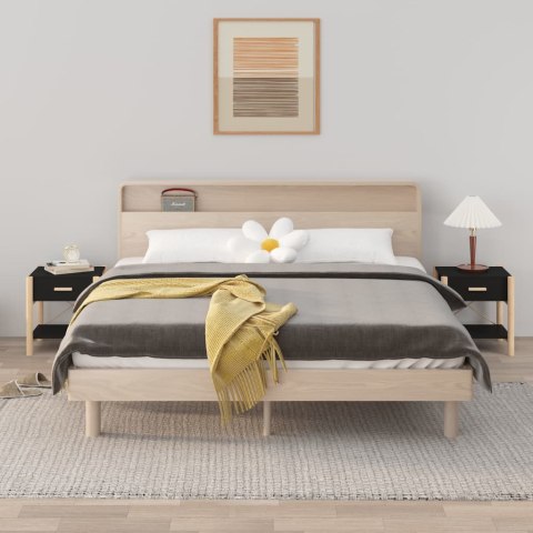 SZAFKI NOCNE 2 SZT. CZARNY 42X38X45CM