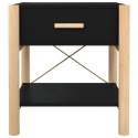 SZAFKI NOCNE 2 SZT. CZARNY 42X38X45CM