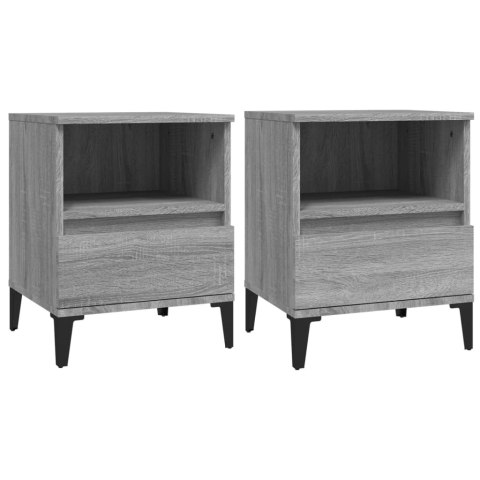 SZAFKI NOCNE 2 SZT. SZARY DĄB SONOMA 40X35X50CM