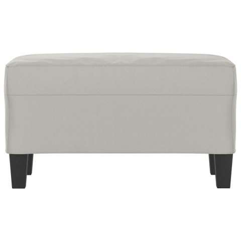 ŁAWKA JASNOSZARA 70X35X41CM OBITY MIKROFIBRĄ