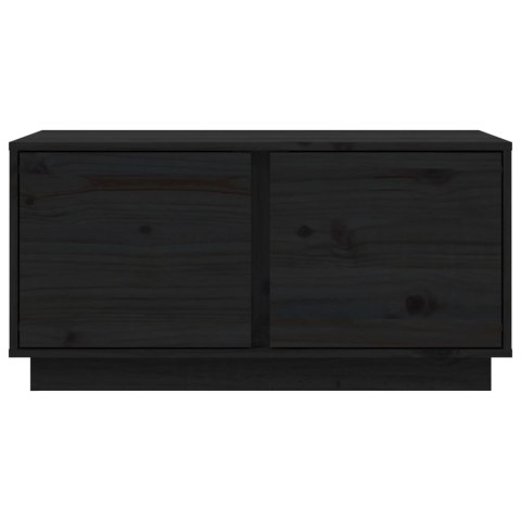 STOLIK KAWOWY CZARNY 80X50X40CM DREWNO SOSNOWE