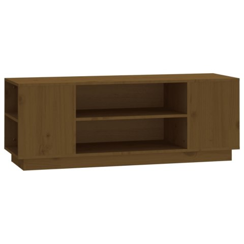 SZAFKA POD TVMIODOWY BRĄZ 110X35X40,5CM DREWNO SOSNOWE