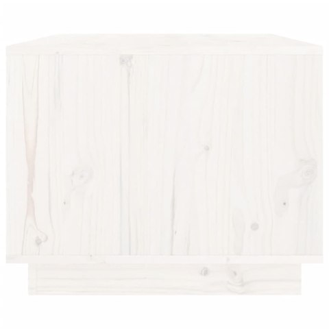 STOLIK KAWOWY BIAŁY 80X50X40CM DREWNO SOSNOWE