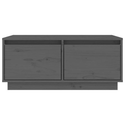 STOLIK KAWOWY SZARY 80X50X35CM DREWNO SOSNOWE