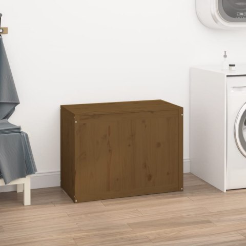 SKRZYNIA NA PRANIE MIODOWY BRĄZ 88,5X44X66CM LITA SOSNA