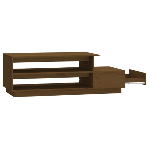 STOLIK KAWOWY MIODOWY BRĄZ 120X50X405CM DREWNO SOSNOWE