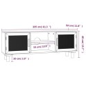 STOLIK POD TV BIAŁY 105X30X40CM DREWNO SOSNOWE I RATTAN