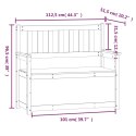 ŁAWKA CZARNA 112,5X51,5X96,5CM DREWNO SOSNOWE