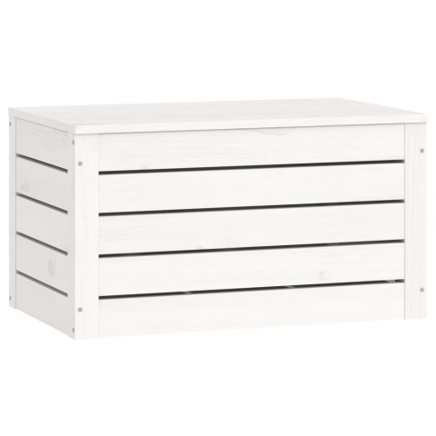 SKRZYNIA DO PRZECHOWYWANIA BIAŁA 59,5X36,5X33CM LITA SOSNA