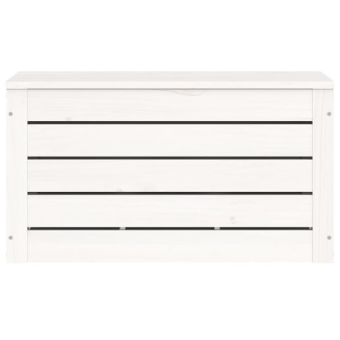 SKRZYNIA DO PRZECHOWYWANIA BIAŁA 59,5X36,5X33CM LITA SOSNA