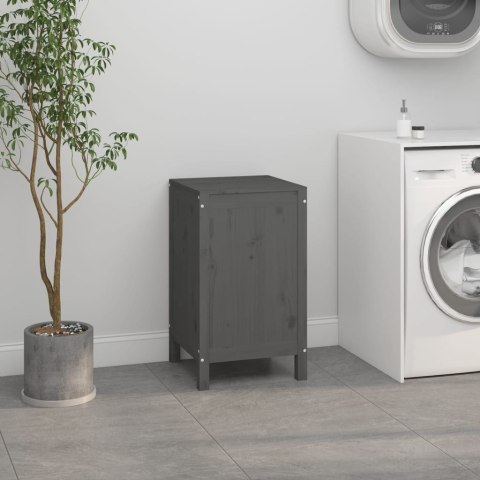 SKRZYNIA NA PRANIE SZARA 44X44X76CM LITA SOSNA