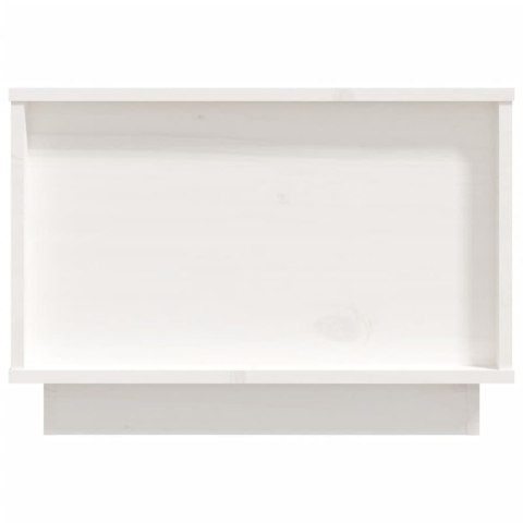 STOLIK KAWOWY BIAŁY 60X50X35CM DREWNO SOSNOWE